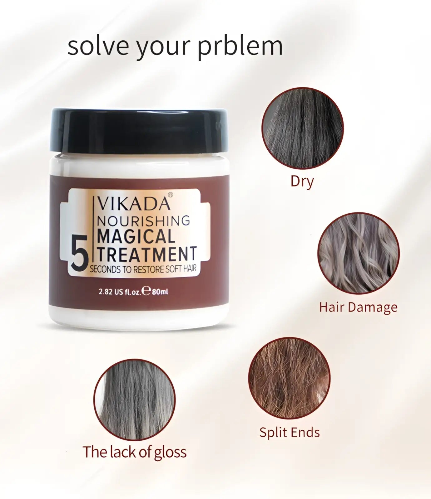 Vikada Hair Repair Mask Deep Moisturizing Treatment 80ml
