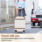 Vintage 24 Inch Hardshell Luggage Set with Tsa Lock in White