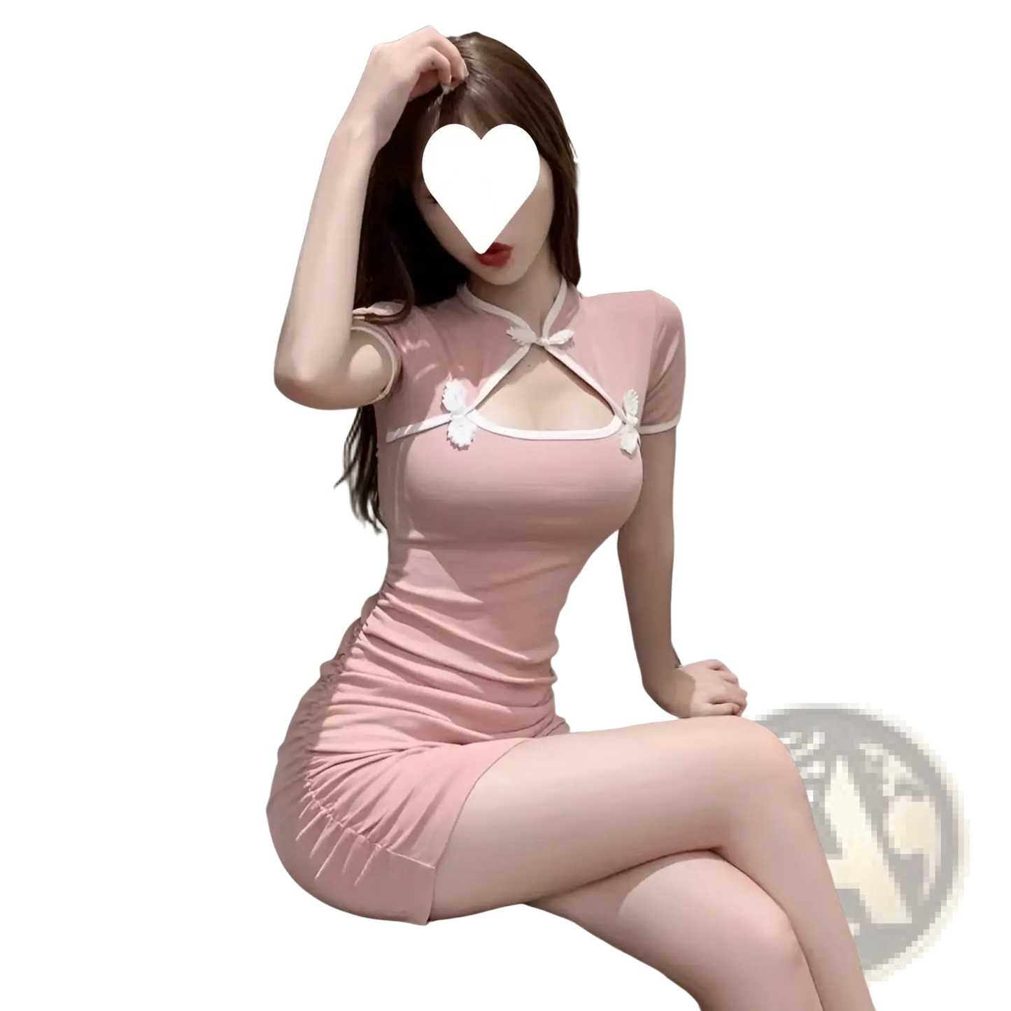 Vintage Bow Accent Bodycon Mini Dress