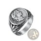 Vintage Caesar Portrait Stainless Steel Signet Ring