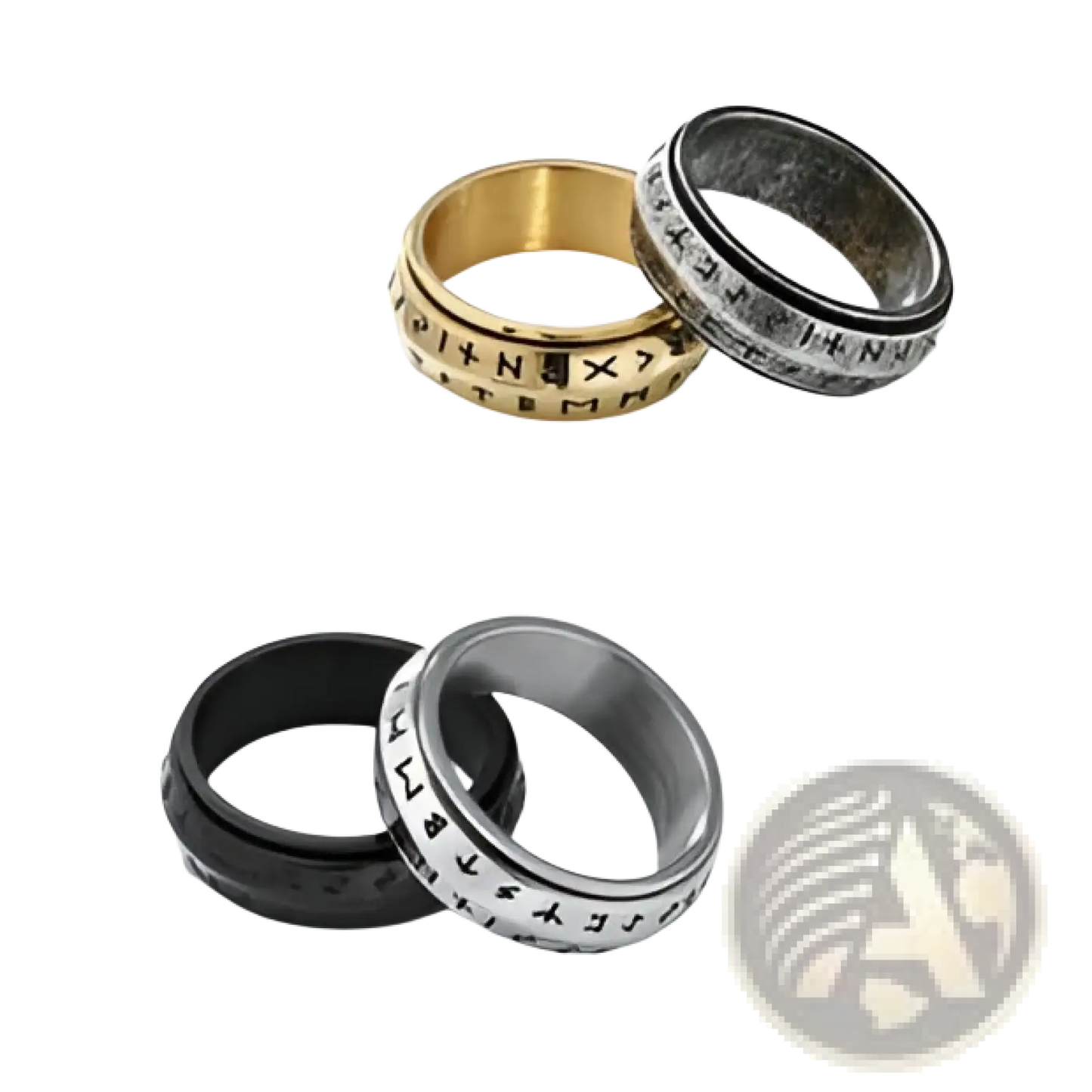 Vintage Caesar Portrait Stainless Steel Signet Ring