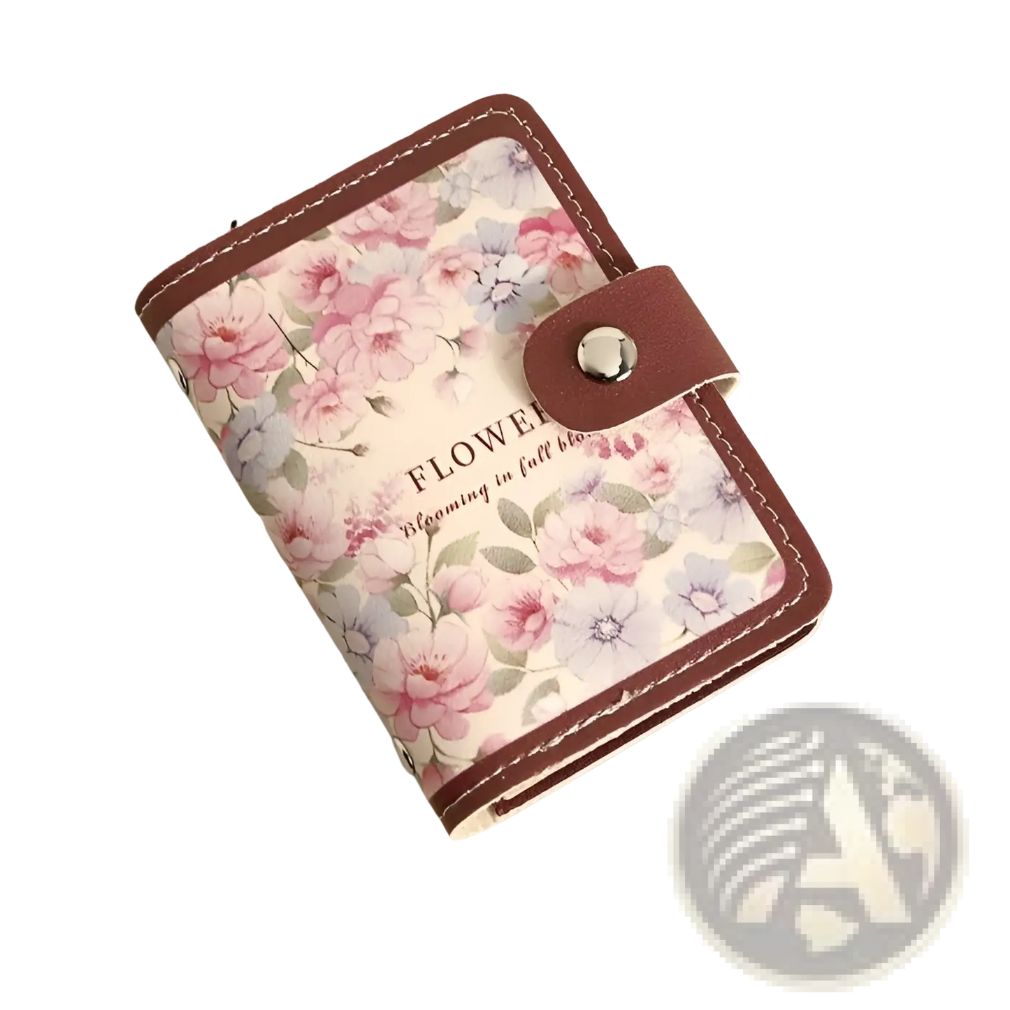 Vintage Floral Leather Card Holder Wallet