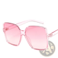 Vintage Geometric Oversized Uv400 Gradient Sunglasses