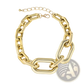 Vintage Gold Chunky Link Chain Choker Necklace