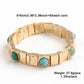 Vintage Hammered Gold Bangle with Multi Gemstone Accents
