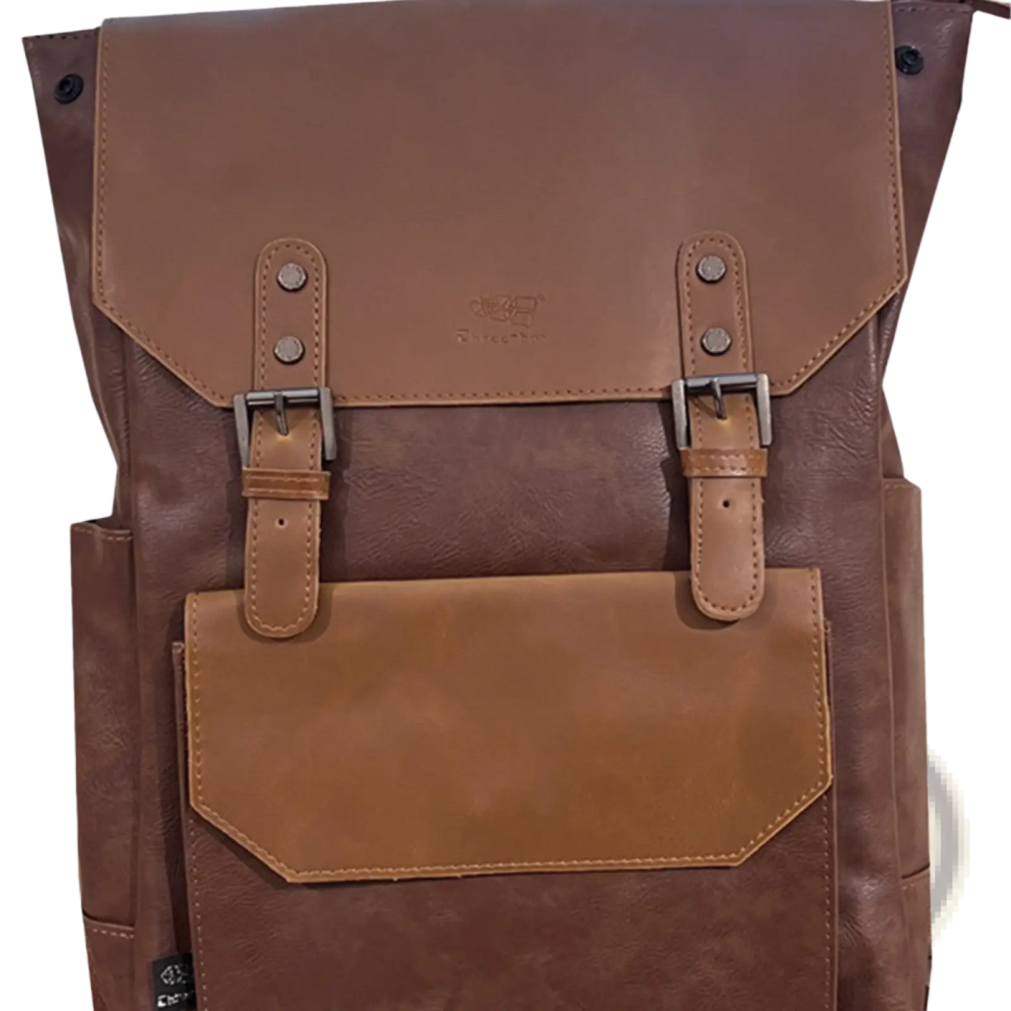 Vintage Leather College Backpack Large Capacity Travel Bag