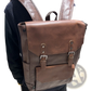 Vintage Leather College Backpack Large Capacity Travel Bag