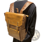Vintage Leather College Backpack Large Capacity Travel Bag