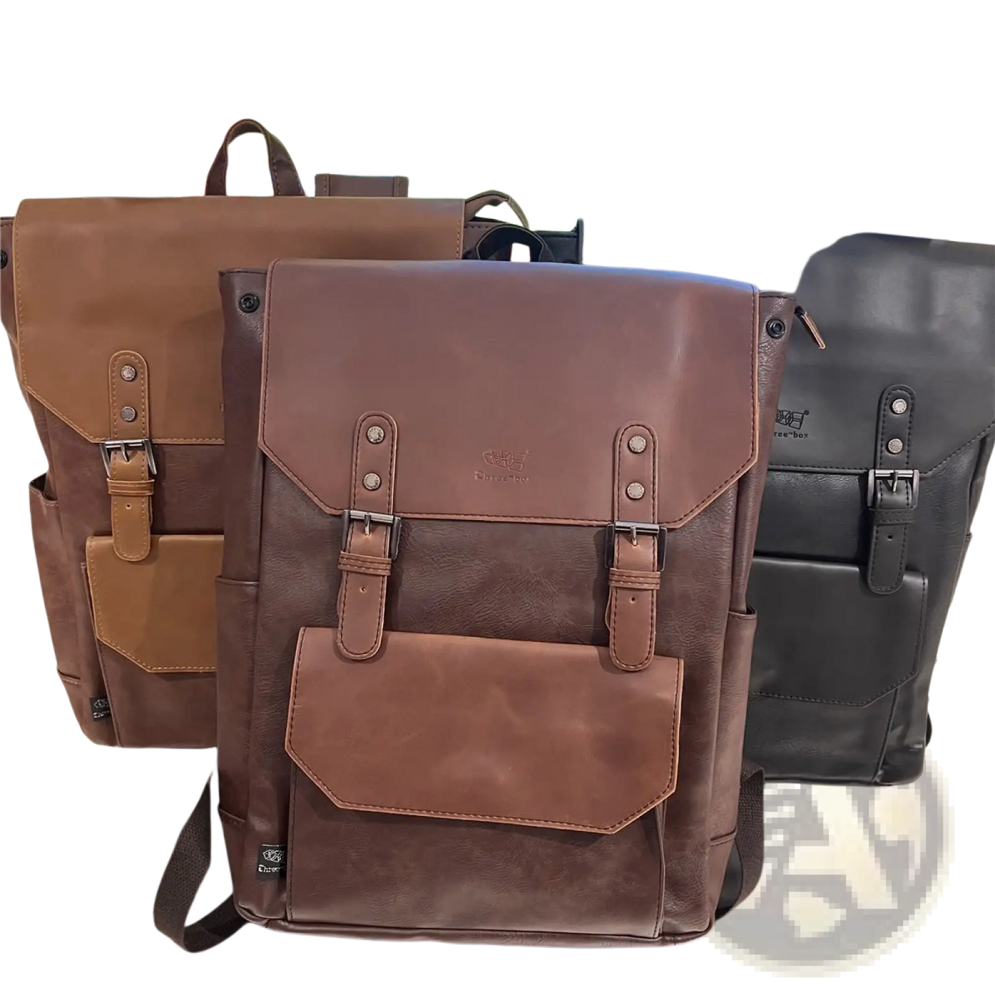 Vintage Leather College Backpack Large Capacity Travel Bag