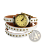 Vintage Leather Studded Wrap Watch Bracelet