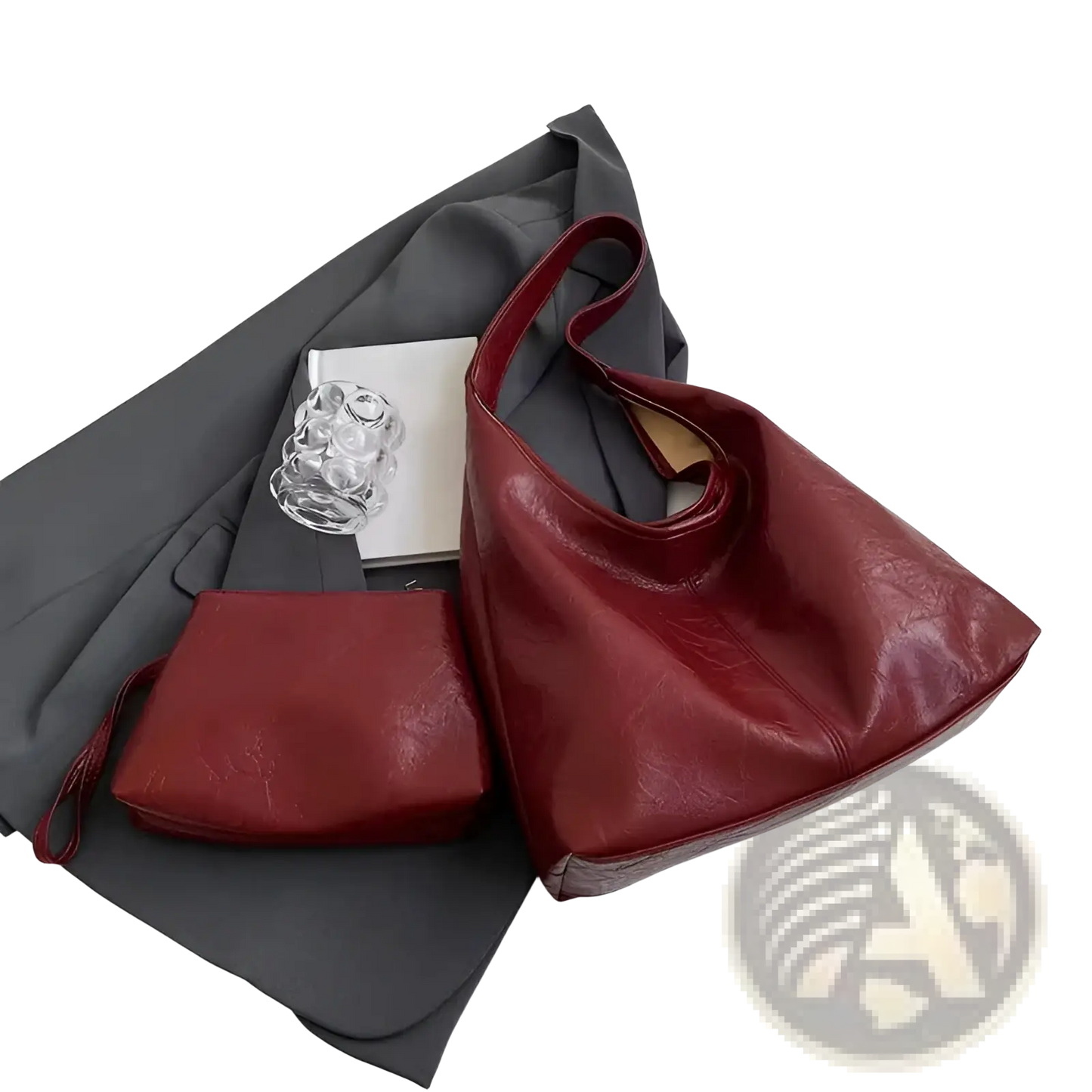 Vintage Leather Tote Bag Large Capacity Shoulder Handbag