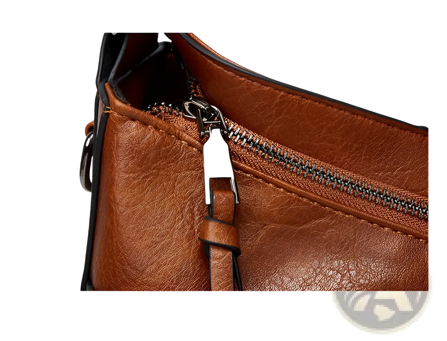 Vintage Leather Tote Bag Multi Pocket Shoulder Purse