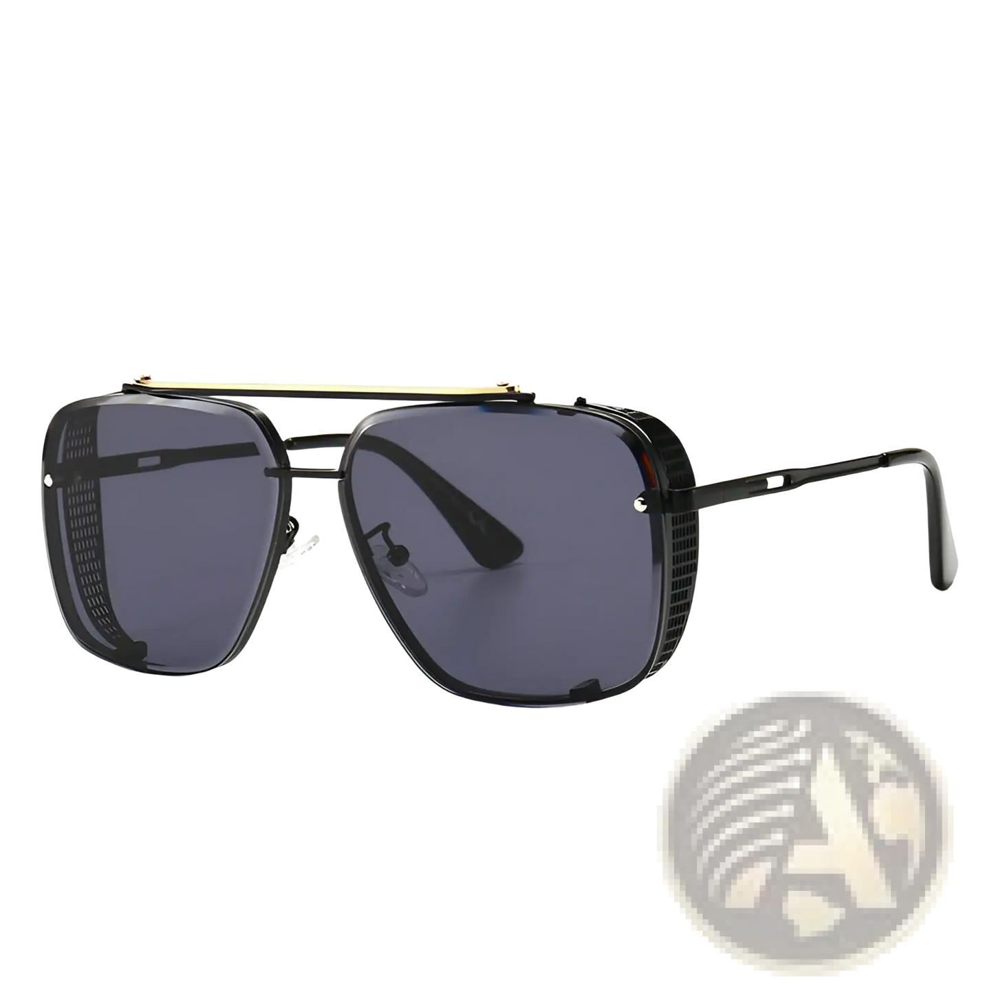 Vintage Mesh Aviator Gradient Uv400 Sunglasses