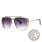 Vintage Mesh Aviator Gradient Uv400 Sunglasses