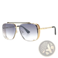 Vintage Mesh Aviator Gradient Uv400 Sunglasses