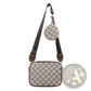 Vintage Monogram Shell Crossbody Bag with Coin Pouch