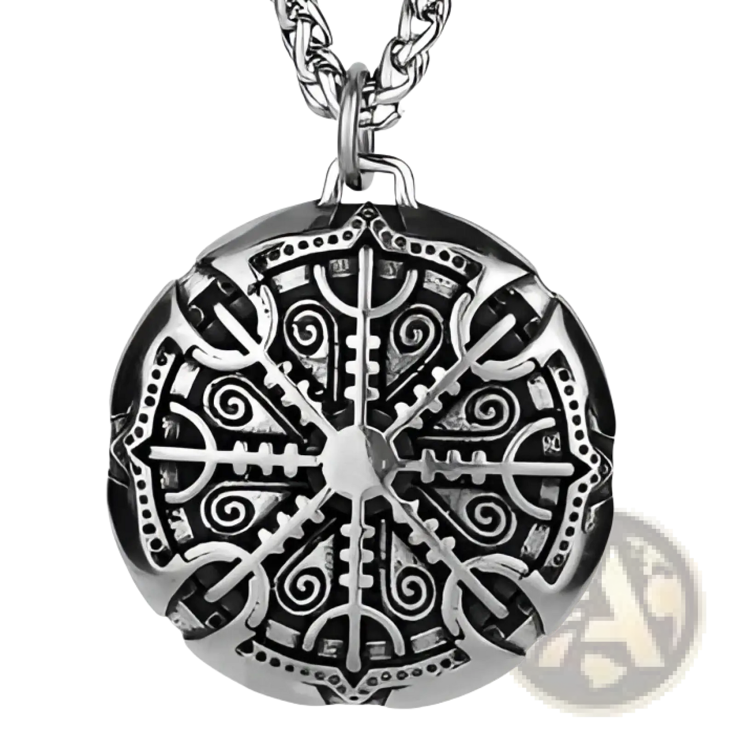 Vintage Nordic Rune Pendant Stainless Steel Viking Necklace