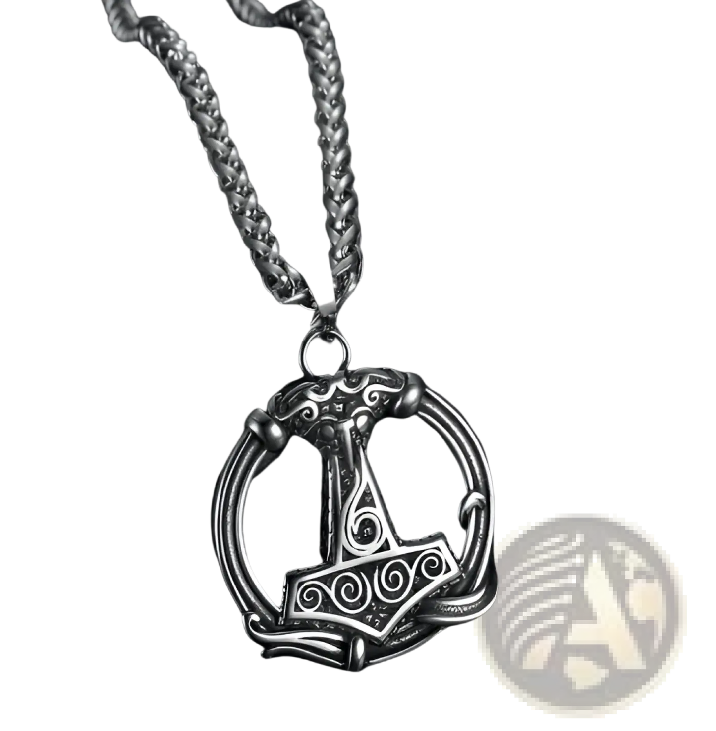 Vintage Nordic Rune Pendant Stainless Steel Viking Necklace