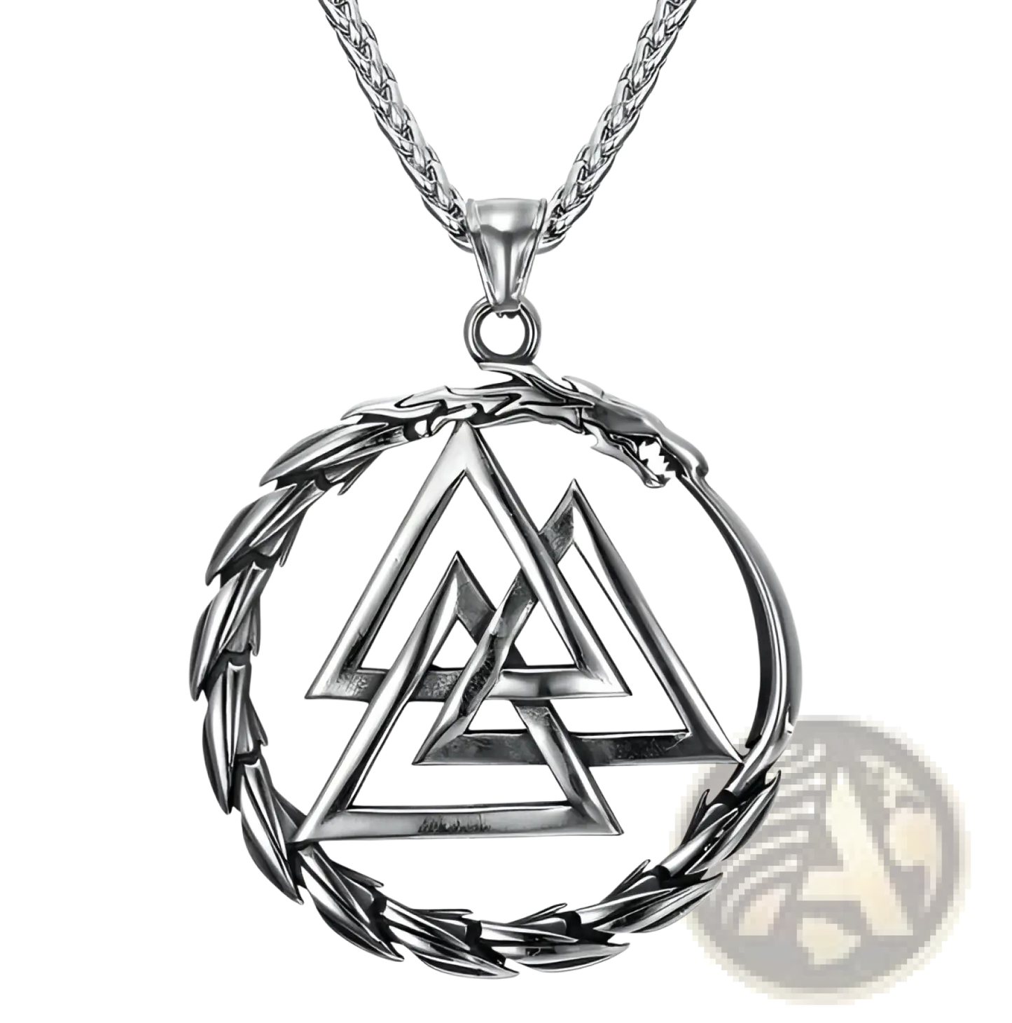 Vintage Nordic Rune Pendant Stainless Steel Viking Necklace