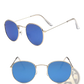 Vintage Round Metallic Mirror Lens Sunglasses