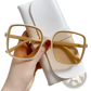 Vintage Square Gradient Uv Protection Fashion Sunglasses