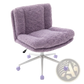 Violet Faux Fur Office Chair with 26.4 Inch Wide Seat