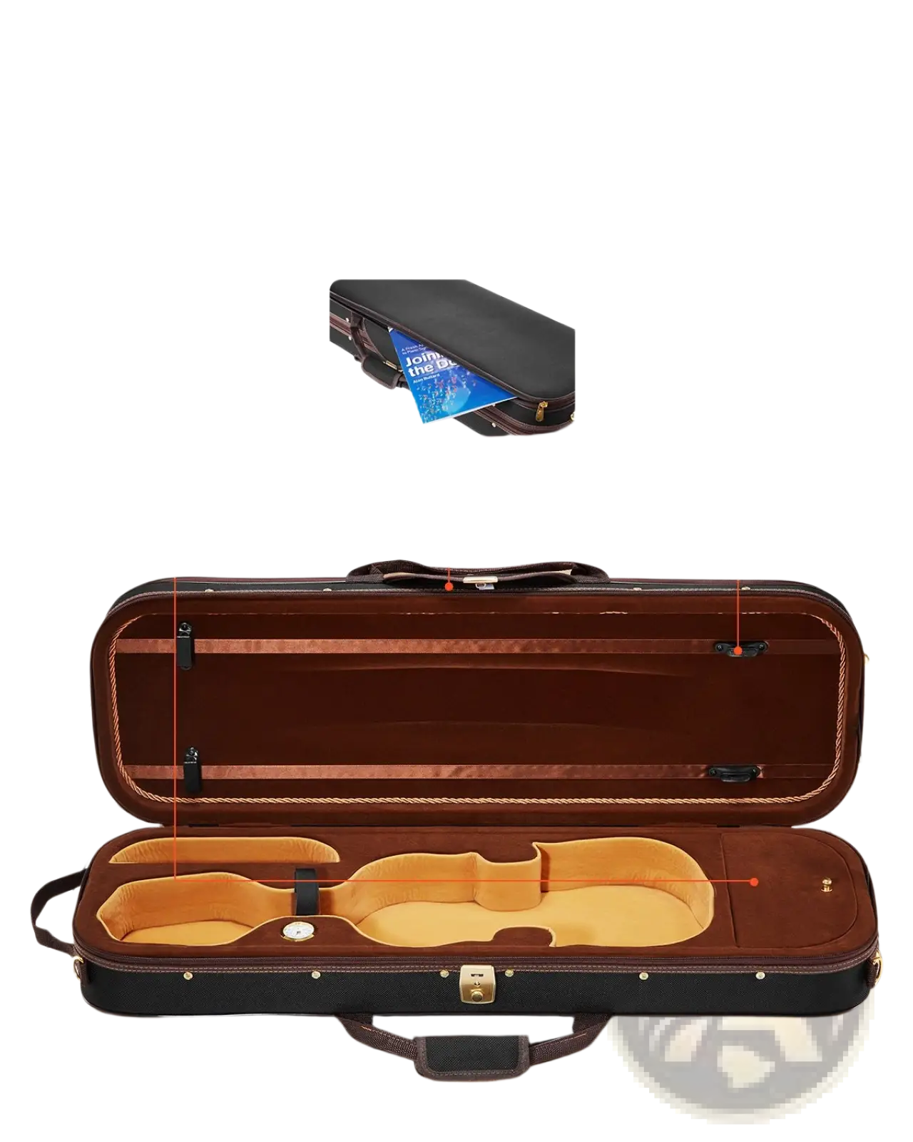 Violin Case 4/4 Full Size Lightweight Oblong Hard Bag