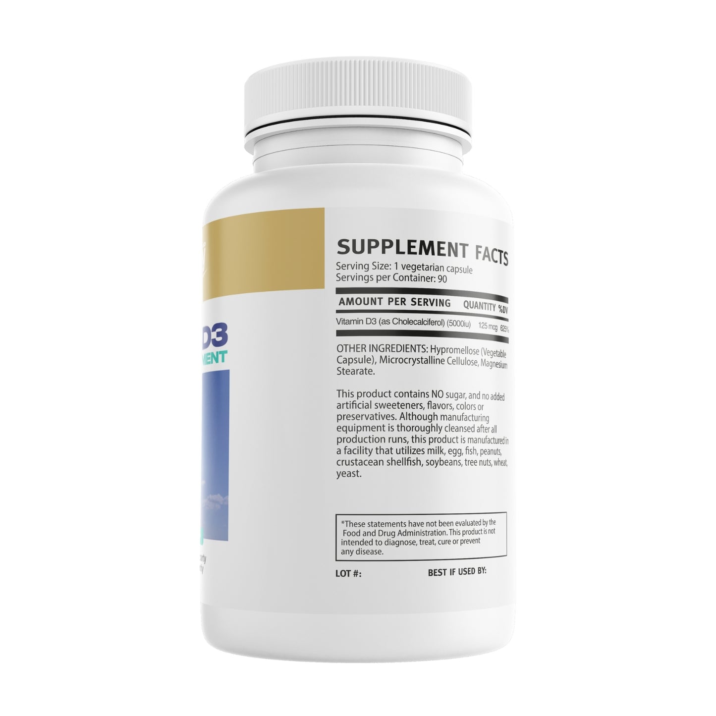 Vital Remedy MD Vitamin D3, 5000 IU Vegetarian - 90 capsules