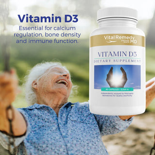Vital Remedy MD Vitamin D3, 5000 IU Vegetarian - 90 capsules