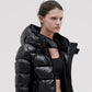 10K Nano Gloss Puffer Jacket Cropped - Black
