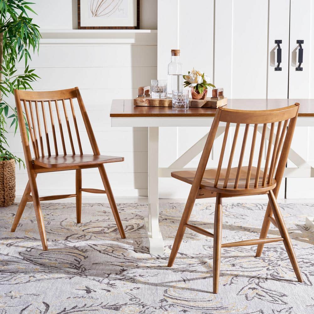 Wren Brown Wood Dining Chair Set of Two
