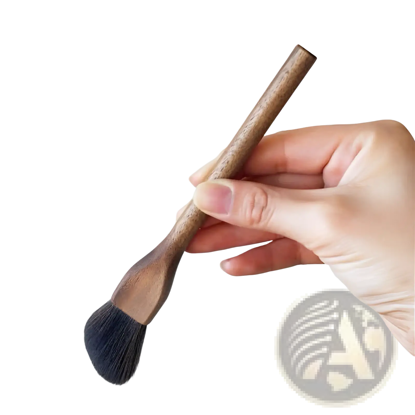 Walnut Wood Makeup Brush Set with Soft Fiber Bristles