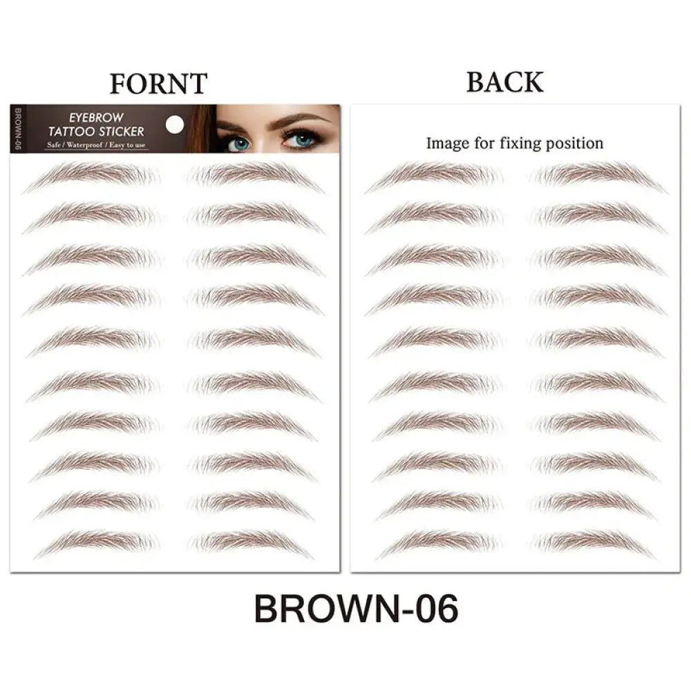Natural Waterproof 4d Hair Like Eyebrow Tattoo Stickers