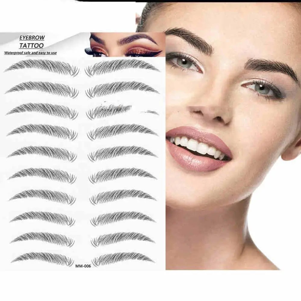 Natural Waterproof 4d Hair Like Eyebrow Tattoo Stickers