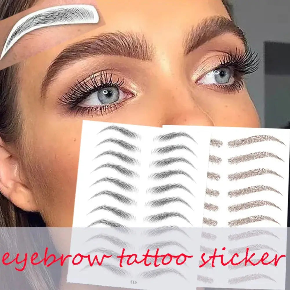 Natural Waterproof 4d Hair Like Eyebrow Tattoo Stickers