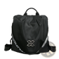 Waterproof Large Capacity Nylon Travel Backpack with Pu Leather Trim