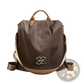 Waterproof Large Capacity Nylon Travel Backpack with Pu Leather Trim