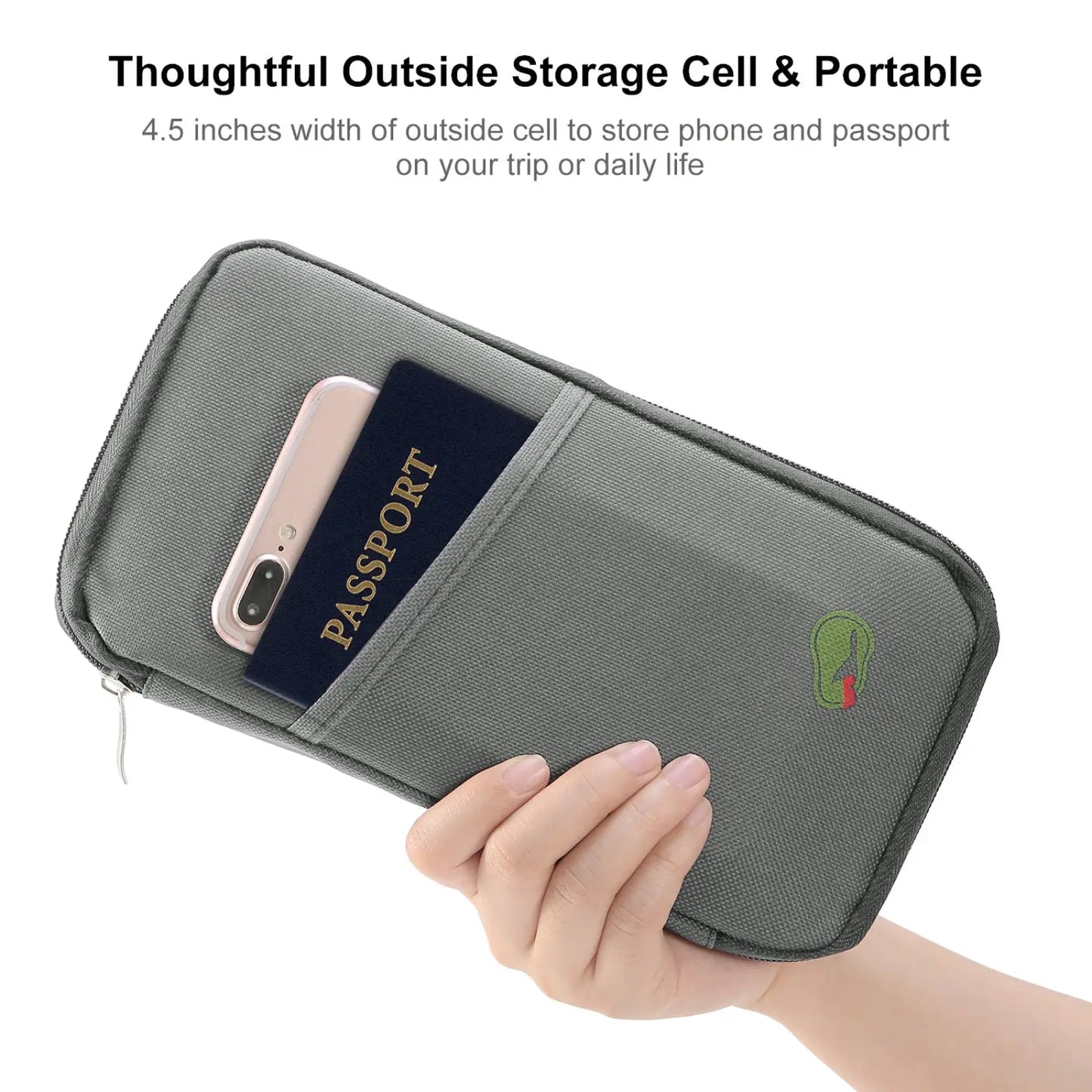 Waterproof Oxford Fabric Travel Passport and Document Wallet
