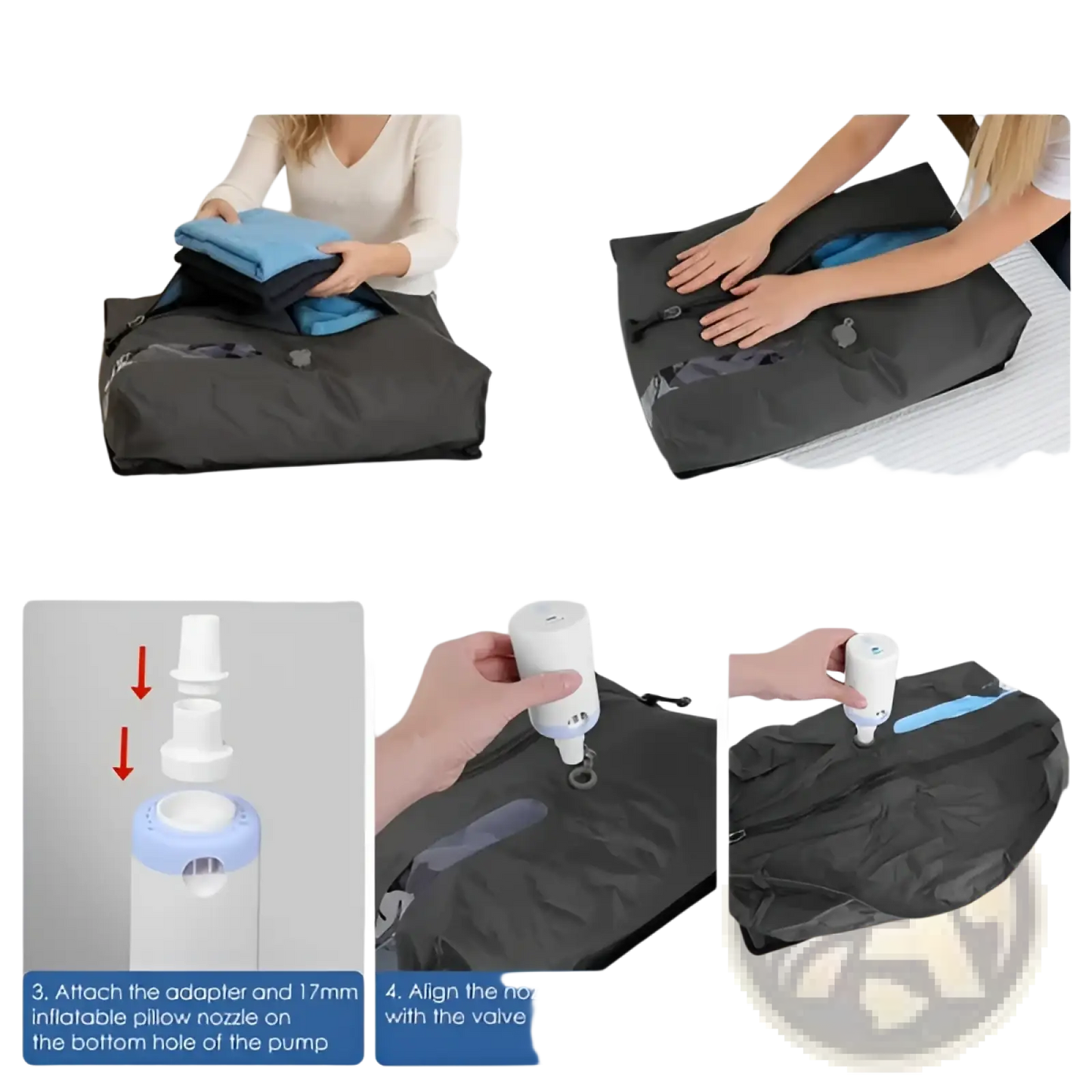 Waterproof Vacuum Compression Travel Backpack with Built-in Pump