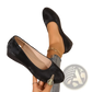 Wedge Flats Crocodile Embossed Patent Leather Shoes