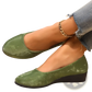 Wedge Flats Crocodile Embossed Patent Leather Shoes