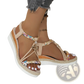 Wedge Sandals for Women Woven Espadrille Flats