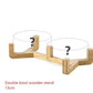 Minimalist Matte Ceramic Bowl Set with Wooden Stands