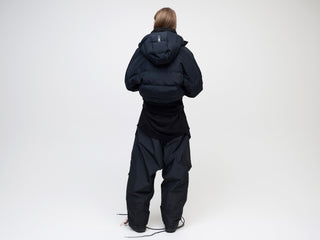 Cropped Down Jacket - Black