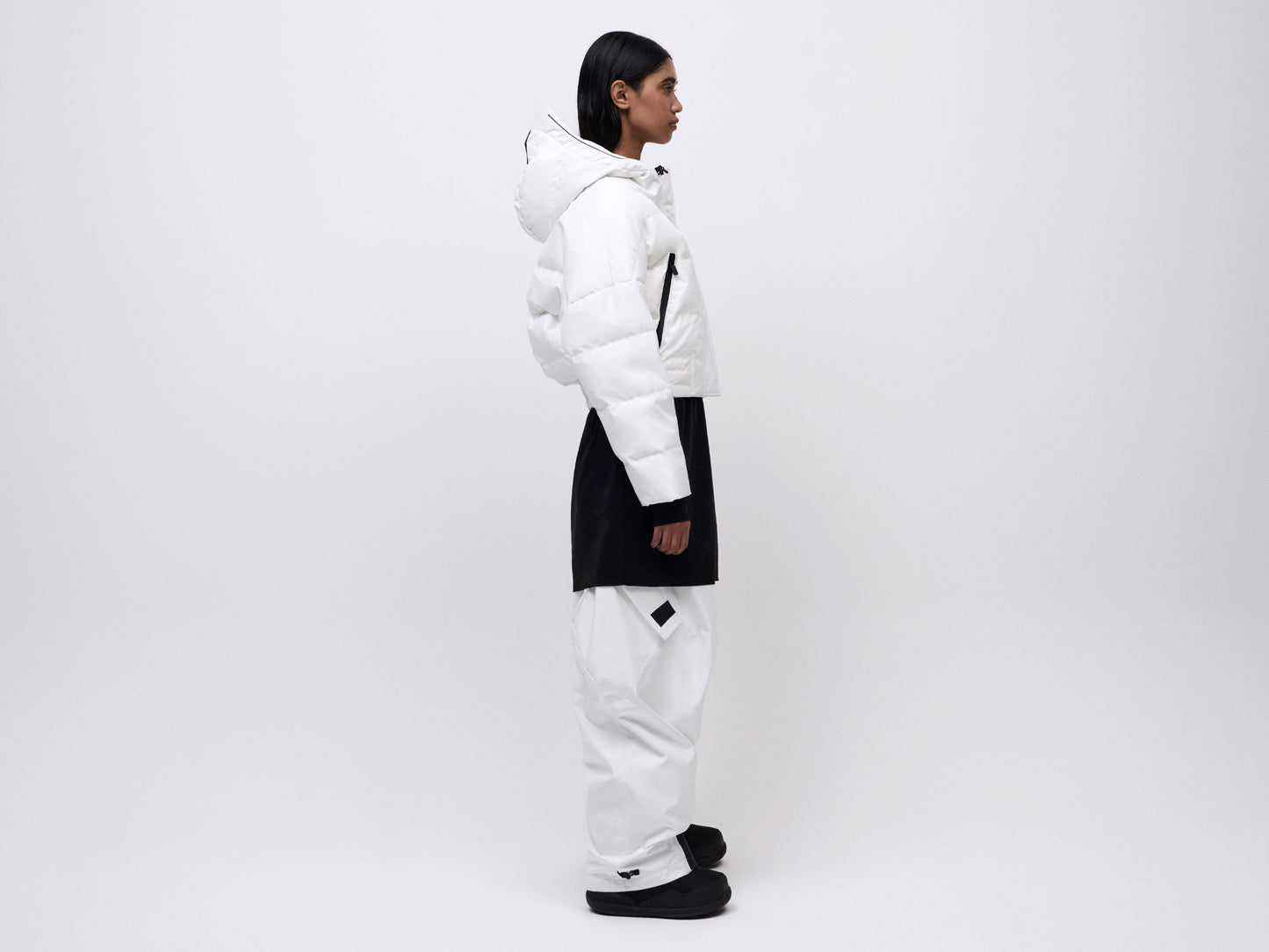 Cropped Down Jacket - White