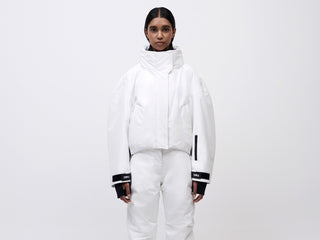 Cropped Cocoon Jacket - White