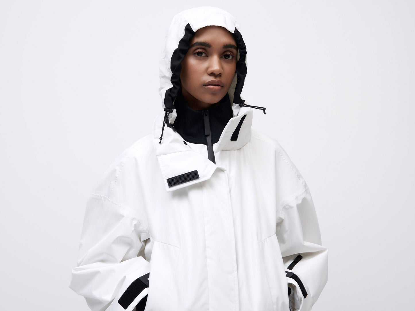 Cropped Cocoon Jacket - White