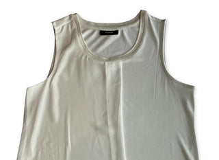 Alfani Women's Solid Overlay Sleeveless Top White Size Small