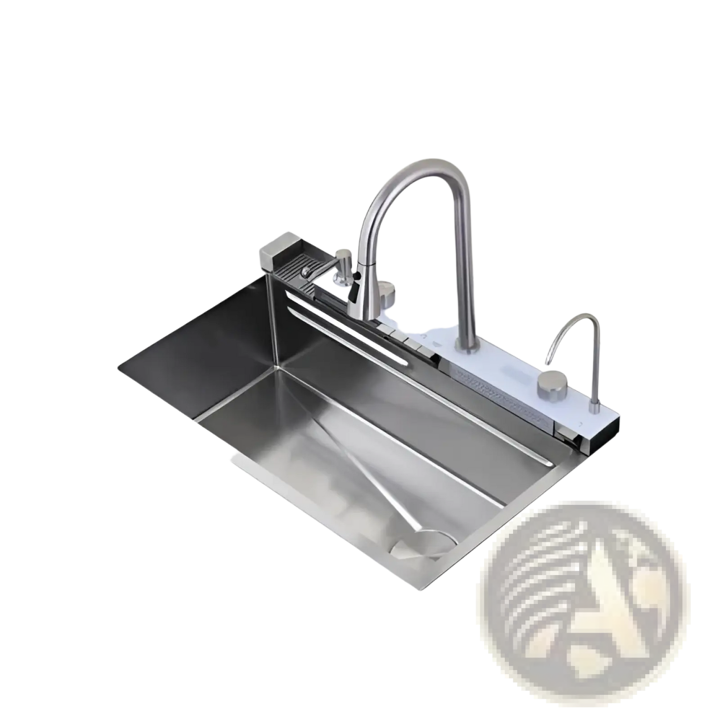 Whale Waterfall Kitchen Sink with Pull-out Faucet