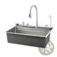 Whale Waterfall Kitchen Sink with Pull-out Faucet